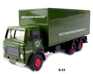 D-13 B-T MODELS Leyland Beaver 3 axle box van DCX 920 "WEST RIDING PARCELS HUDDERSFIELD" - UNBOXED