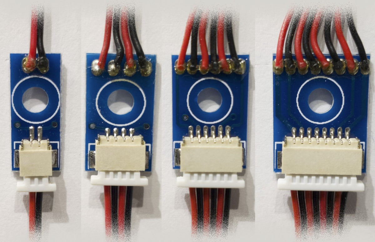DCC-MCSET DCC Concepts Micro Harness pack containing: 2 way, 4 way, 6 ...