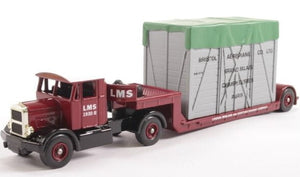 DG112001 CORGI TRACKSIDE Scammell tractor with low loader and crated load "LMS" - BOXED