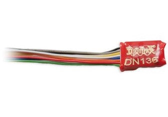 DN136D Digitrax DCC Decoder, Wired 1 Amp (1.5 Amps peak), fits N/OO/HO locos