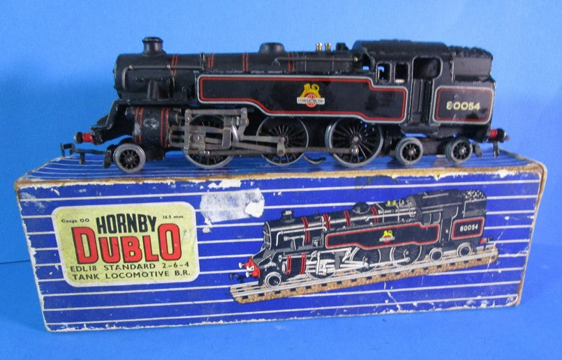HD-EDL18 HORNBY DUBLO Class 4MT Standard Locomotive 80054, in BR Line Black 2-6-4T - BOXED (Copy)