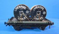 HD-32086 HORNBY DUBLO Low sided wagon with 2 cable drums "LIVERPOOL CABLES" - UNBOXED