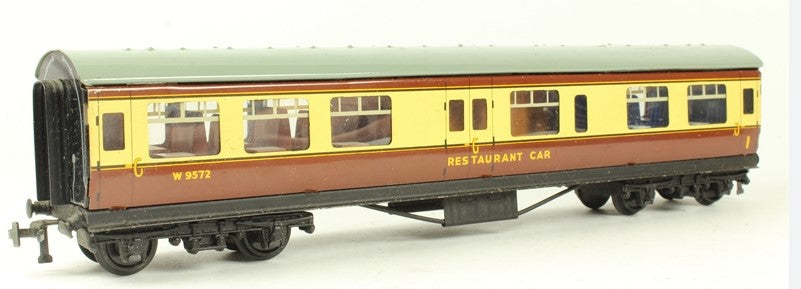 HD-32096 HORNBY DUBLO BR Mk1 Restaurant Car W9572 in BR Chocolate & Cream - BOXED