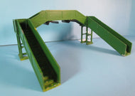 HD-D1 HORNBY DUBLO D1 green footbridge with smoke deflectors - UNBOXED