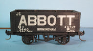 KBW001-K01 KIT BUILT 7 Plank open wagon with end door "JC ABBOTT & CO LTD.", metal wheels -KADEE - UNBOXED
