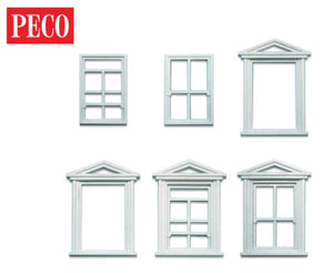 PECO LK-756 (formerly Ratio 078)  Eight Windows & Frames - O Gauge