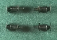 MRBUFCR/B MARKITS Coach Buffer Round  Blackened - pack of 4