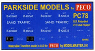 MMPC78 MODELMASTER  Transfers for Parkside Dundas kit PC78 BR 21 Ton Hopperwagon