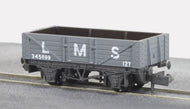 NR-40M PECO 10ft 5 plank open wagon LMS grey 345699 with load - UNBOXED N Gauge
