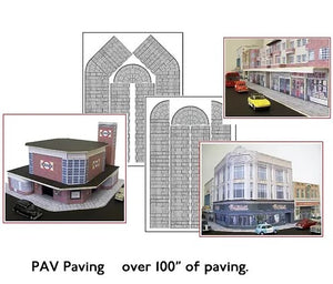 PAV KINGSWAY MODELS Street Paving,100 inches of paving including corners (OO Gauge)