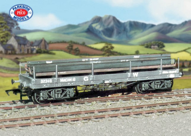 PC562 PARKSIDE GWR Bogie Bolster with Steel Load (Previously Ratio 562) - includes metal wheels & transfers
