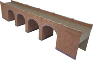 PO240 METCALFE Double Track Viaduct Red Brick - OO scale