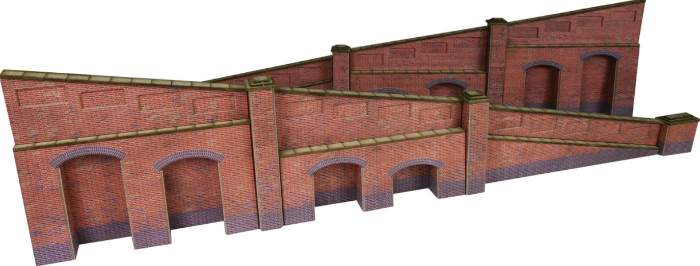 PO248 METCALFE Brick Tapered Retaining Walls - OO scale