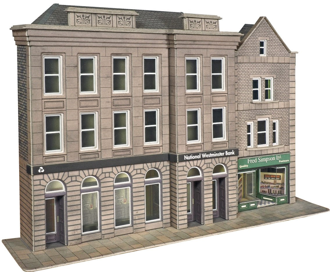 PO271  METCALFE Low Relief Bank & Shop - OO scale