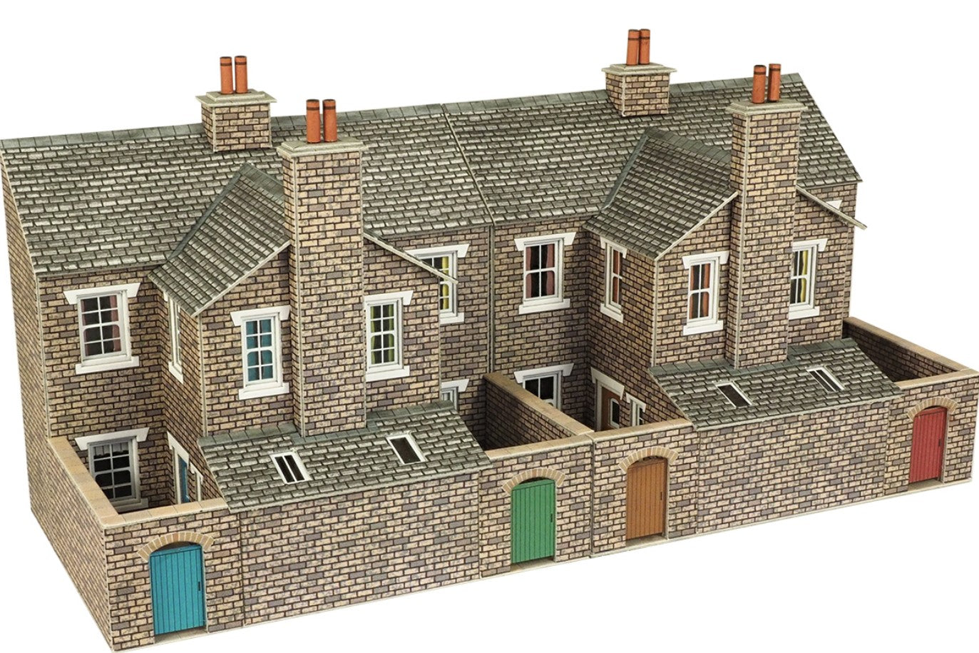 PO277  METCALFE Low Relief Stone Terrace House Backs - OO scale