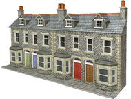PO303 METCALFE Terraced House front in low relief in stone