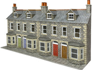 PO303 METCALFE Terraced House front in low relief in stone