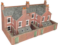 PO304 METCALFE Terraced House backs in low relief in red brick