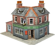 PO308 METCALFE Corner Shop/Pub in red brick - OO Scale