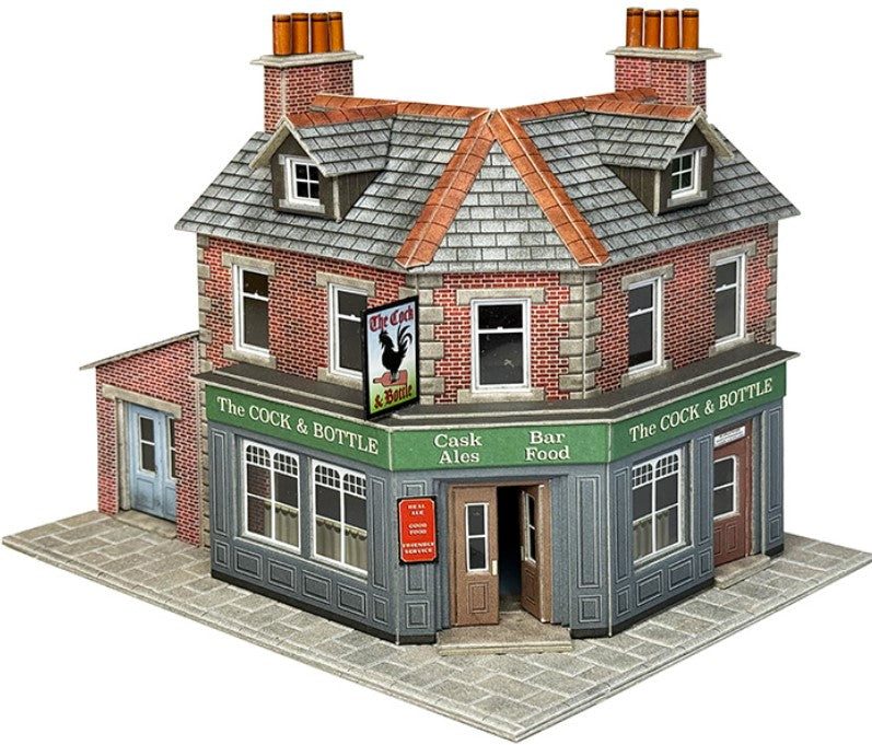 PO308 METCALFE Corner Shop/Pub in red brick - OO Scale