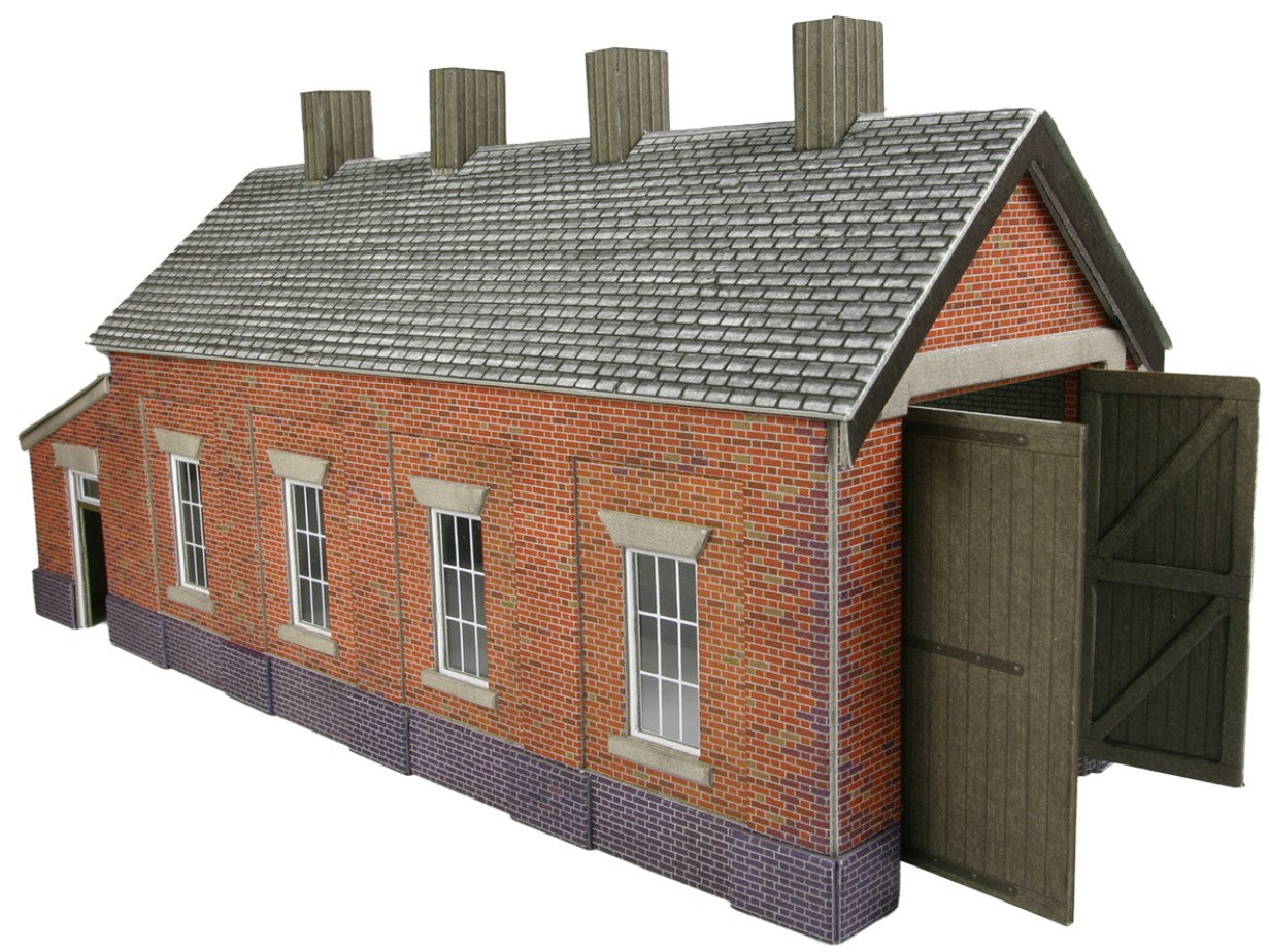 PO331 METCALFE Brick Single Track Engine Shed Kit - OO scale