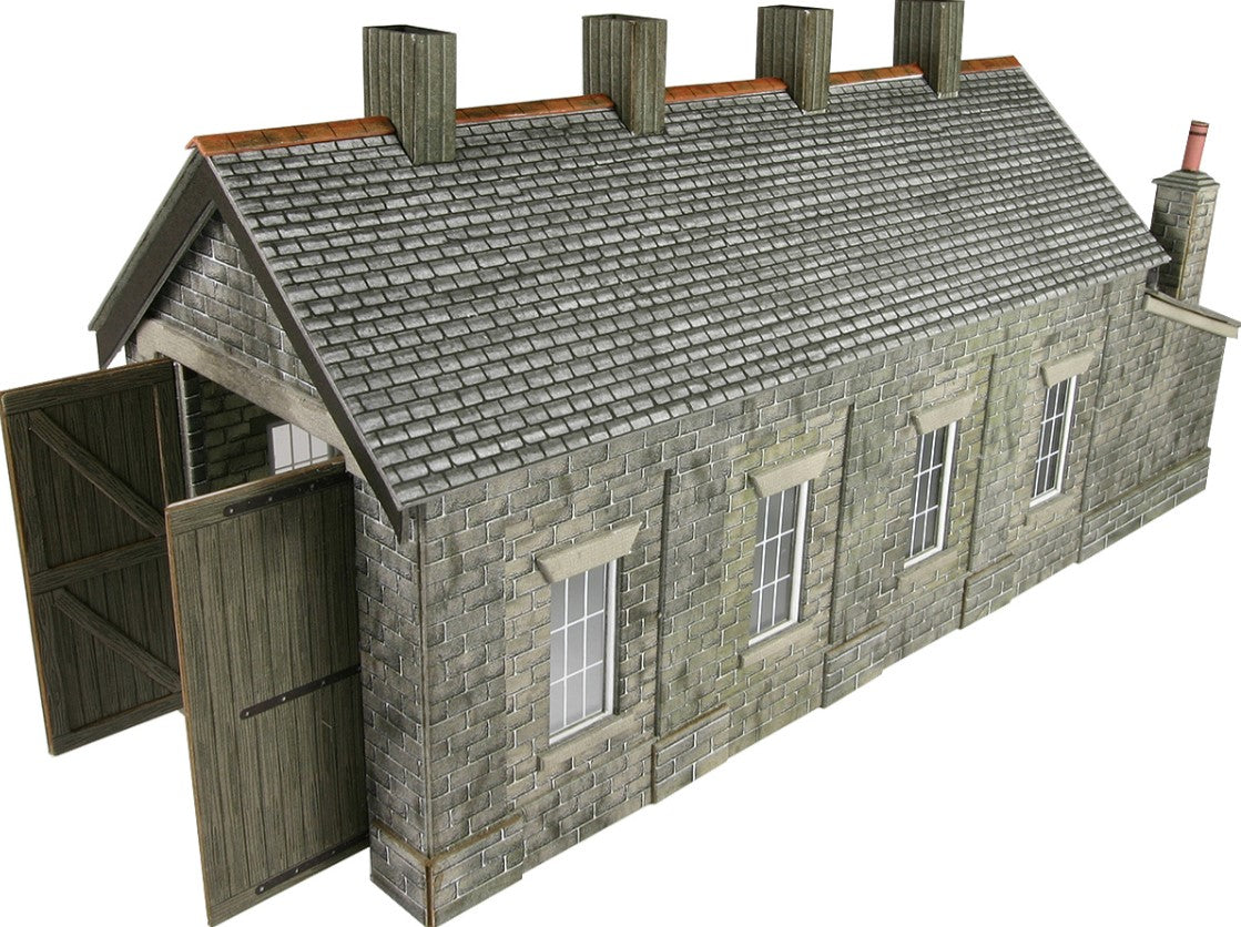 PO332 METCALFE Stone Single Track Engine Shed Kit - OO scale