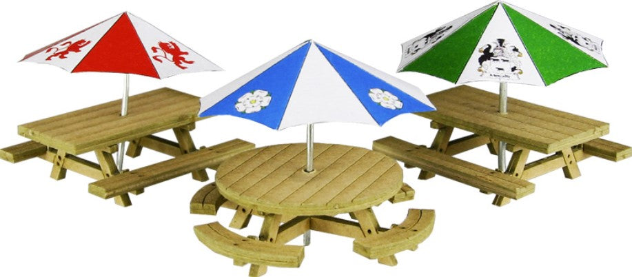 PO510  METCALFE Picnic Tables - OO scale