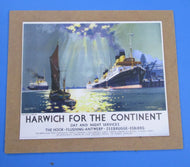 Poster 11 Railway advertising poster "Harwich For the Continent"