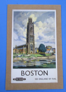 Poster 2 Railway advertising poster "Boston"