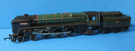 R063 HORNBY Britannia Class 4-6-2 'Britannia' 70000 in BR Brunswick Green DCC compatible but no socket. Ringfield motor (standard) - UNBOXED