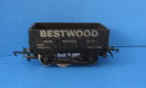 R096-P01 HORNBY  5 Plank wagon. "Bestwood Iron Works Co. Ltd". no. 655, weathered - UNBOXED