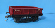 R113-K01 HORNBY BR goods wagon with drop sides B4593, replacement scale wheels, KADEE - UNBOXED