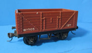 R13-K01 HORNBY7 Plank wagon maroon W1005 KADEE - UNBOXED