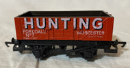 R149 HORNBY 5 plank open wagon "HUNTING",  Worcester. no. 7 - BOXED