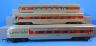 R24-R25 HORNBY Triang Railways: Observation Car 20537 and two passeneger Cars 10724 - UNBOXED