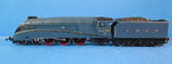 R304 HORNBY Class A4, 4-6-2 "MALLARD" in LNER Garter blue with glazed cab windows, valances, double chimney and non-corridor tender - UNBOXED
