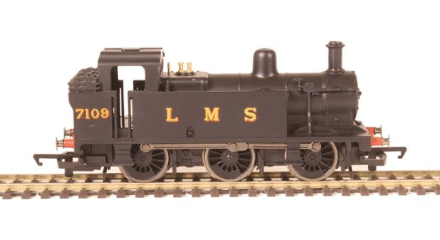 R3587 HORNBY Class 3F 'Jinty' 0-6-0T 7109 in LMS black - Railroad Range DCC compatible but no socket - BOXED