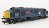 R402 HORNBY Class 37 37207 '"WILLIAM COOKWORTHY" in BR blue  -UNBOXED