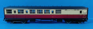 R410 HORNBY  B.R (Ex L.N.E.R) Brake Composite Coach, crimson and cream livery E10066 - UNBOXED