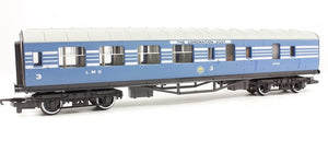 R423 HORNBY LMS Coronation Brake 3rd Coach, Blue/Silver livery - UNBOXED