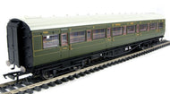 R4298B HORNBY Maunsell 1st class corridor in SR dark olive green - 7666 - BOXED