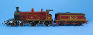 R763 HORNBY Caledonian Single 4-2-2 14010 in LMS crimson lake - UNBOXED
