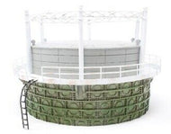 R8737 HORNBY Small Gas Holder, typical of buildings found in Gasworks, Mines and Industry (used) - BOXED
