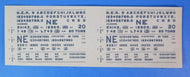 SP-S4050 SLATERS NER/LNER Lettering in yellow - contains 2 sheets - OO Gauge