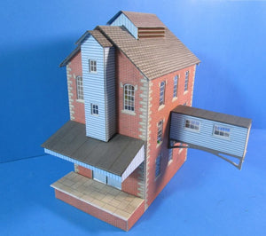UB036 Factory building with loading dock and covered bridge to another building