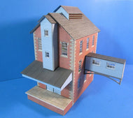 UB036 Factory building with loading dock and covered bridge to another building