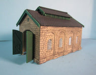 UB060 Single track engine shed - built from a RATIO kit _ N Gauge