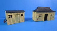 UB072 Great Western corrugated Storage sheg and "Pagoda" Style waiting room - whitemetal kits