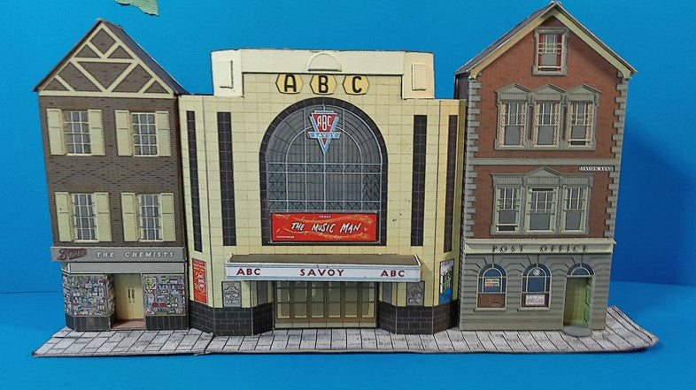 UB233 Half relief Cinema, Post office and Boots the Chemist  - built from a Superquick kit