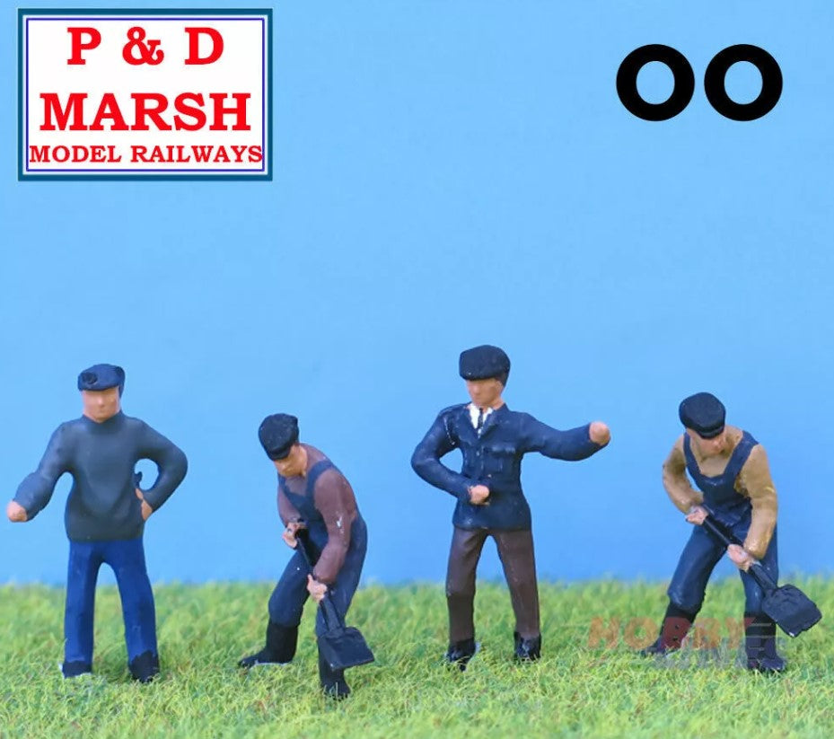 Z19 P&D MARSH  Loco Fireman and driver, two sets. Hand painted - OO Gauge